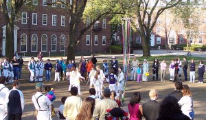 Dancing around the maypole, 2004